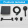 Shower Head Combo 12Inch High Pressure Rain Shower Head with 11 Inch Adjustable Extension Arm and 3 Settings Handheld Shower Head Combo with Long Hose