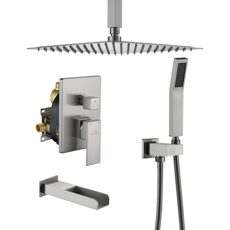 All-In-One Kit with Rough in-Valve, Brushed Nickel