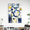 Bleu jaune abstrait aquarelle II - peinture sur toile tendue