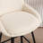 Absalom Modern Industrial Swivel Upholstered 25.6'' Linen Counter Stool with Metal Frame-505018661-479017769