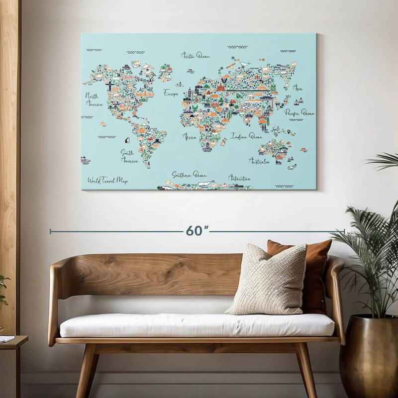 Keiri Educational World Map II, 32" H x 48" W