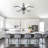 6-Speed 24.8''Dimmable LED Reversible Flush Mount Ceiling Fan With Remote And App