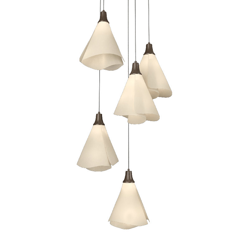 Mobius 5 - Light Cluster Pendant, 130", Bronze, 5