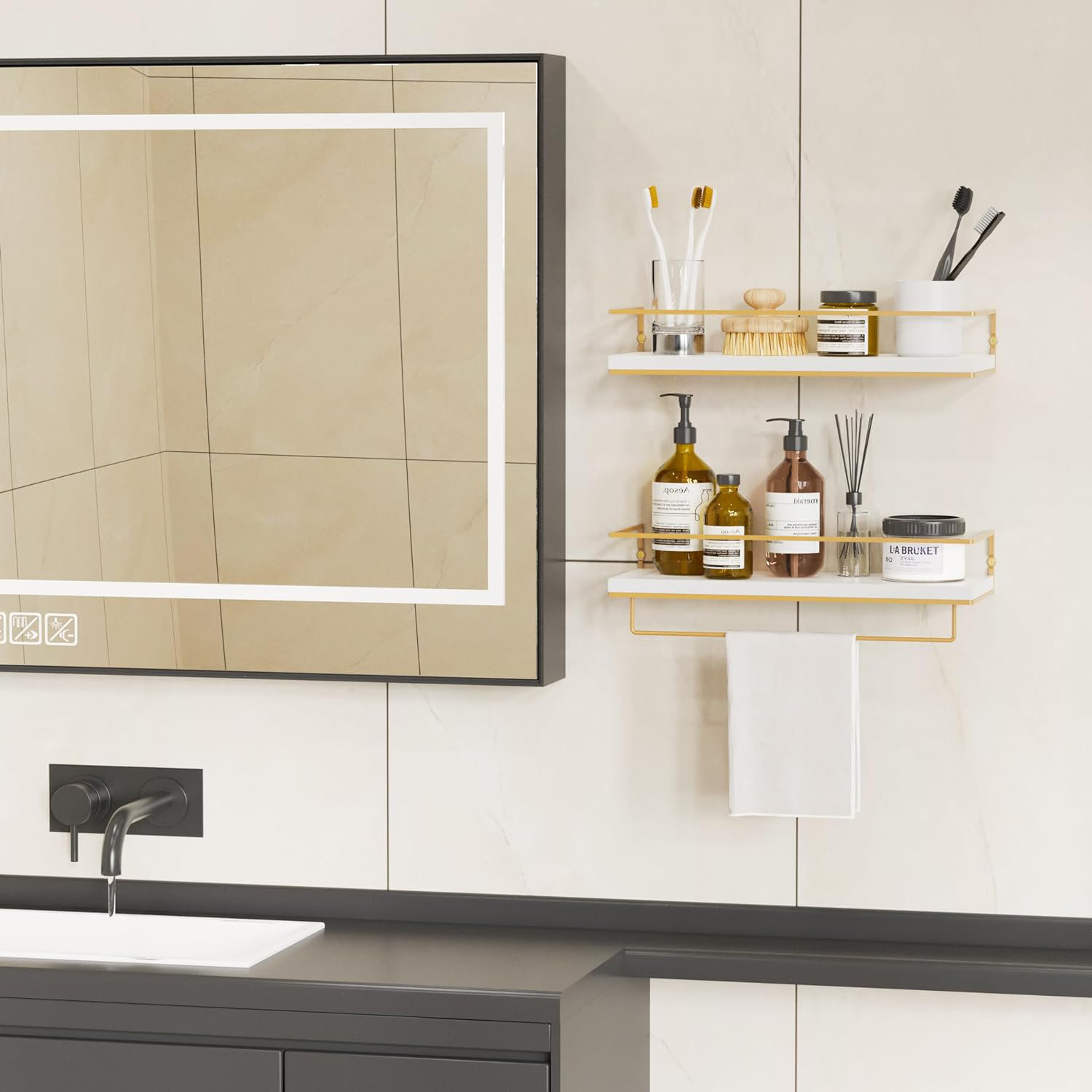 Latitude Run® Bathroom Shelves Over Toilet | Wayfair