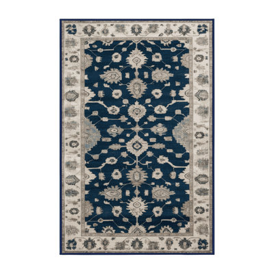 Tapis bleu lavé à la machine