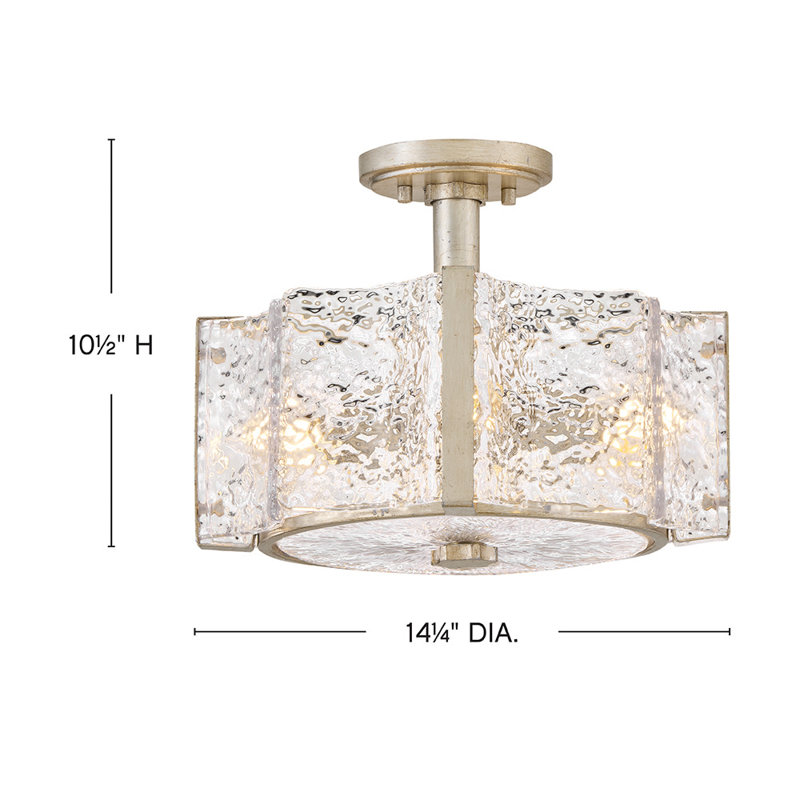 Florian 4 - Light Semi Flush Mount, Silver