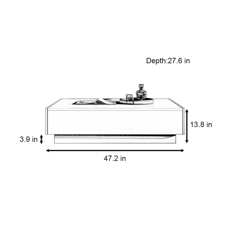 Table basse créative minimaliste carrée, Kaki, Kaki
