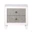 2-Drawers Nightstand Wooden Bedroom Furniture 1Pc