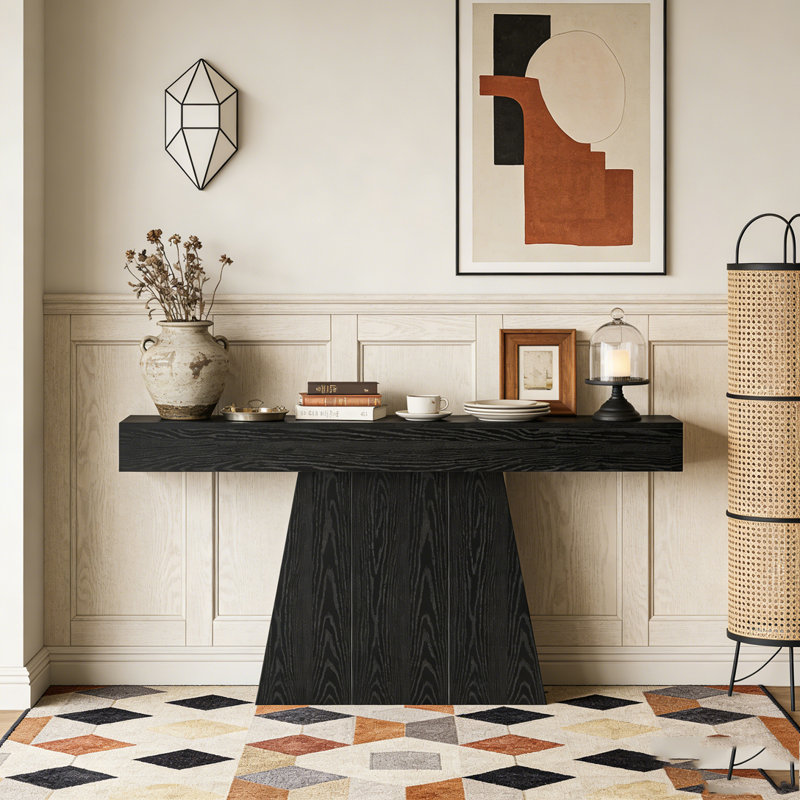 Table d'entrée avec table trapézoïdale Farmhouse Console