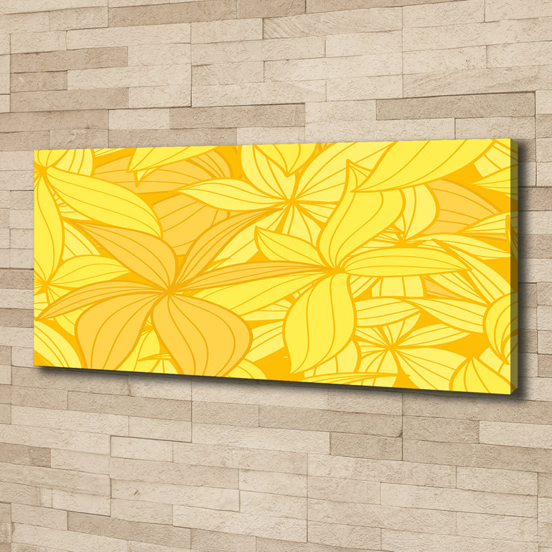 Yellow Flowers Background - Wrapped Canvas Print