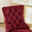 Chaise de bureau contemporaine rembourrée et capitonnée à boutons avec base en métal-2117515690-2117515695-2117515693
