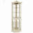 Lighted Glass Display Cabinet With Adjustable Shelves And Carved Decoration, Perfect For Home Or Office Use-632284892