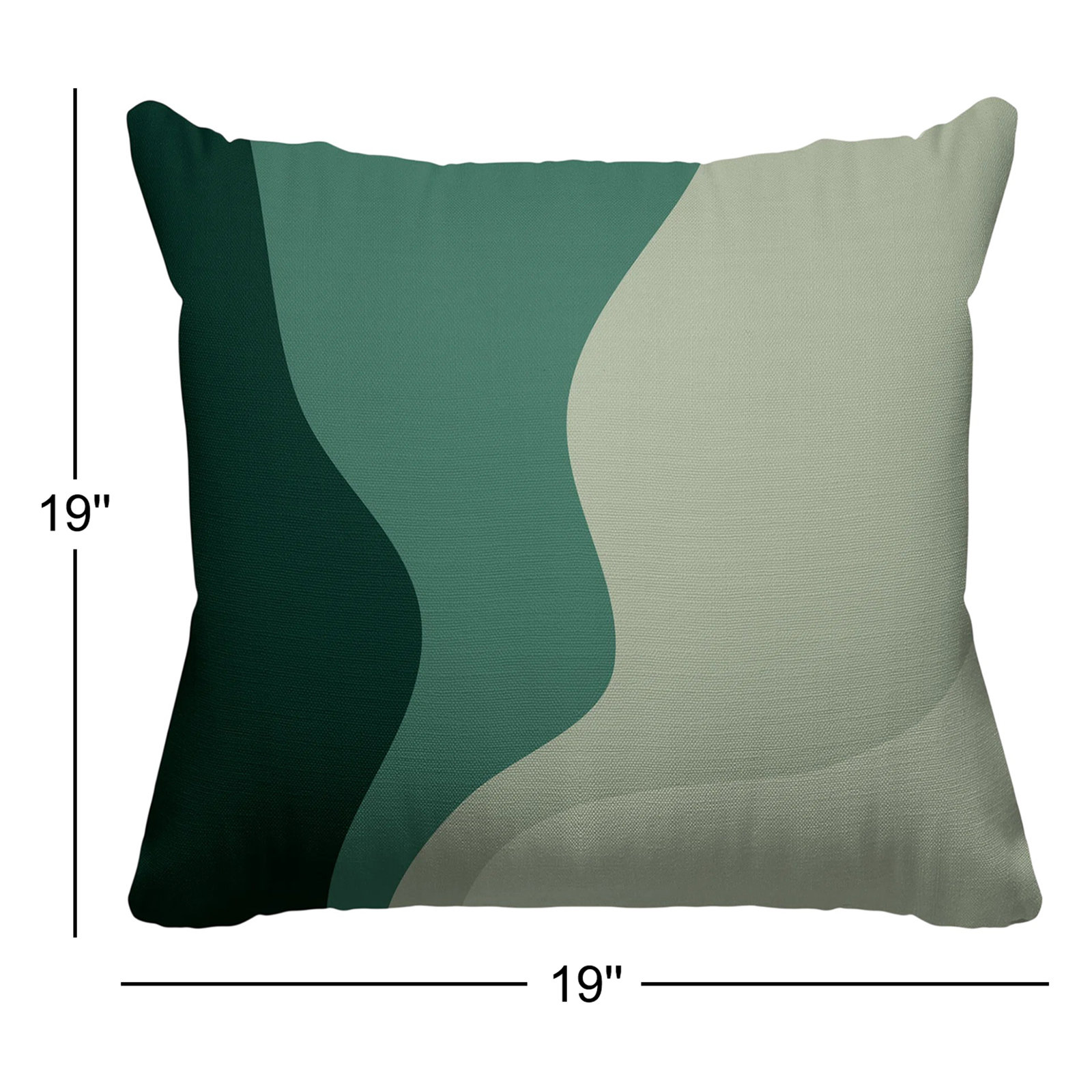 Bunko Ombre Indoor/Outdoor Throw Pillow, 19" x 19", Emerald, Square