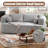 Compact Gray Chenille Sofas Couch For Modern Living Space