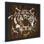 Tigre blanc sur bois foncé - impression-1203783809-1203783808