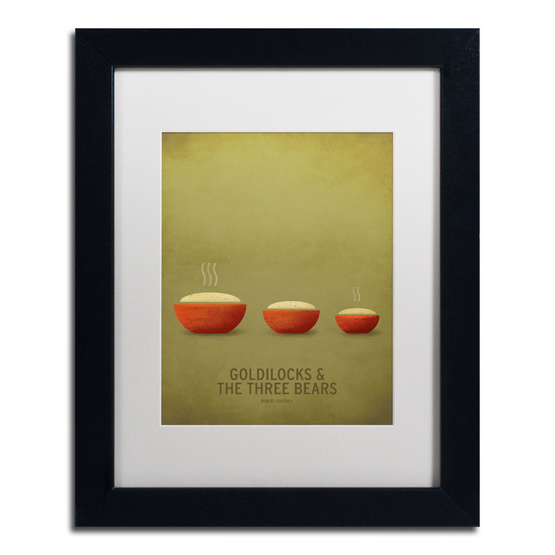 « goldilocks », art encadré, Blanc, H 20 po x l 16 po x P 0,5 po