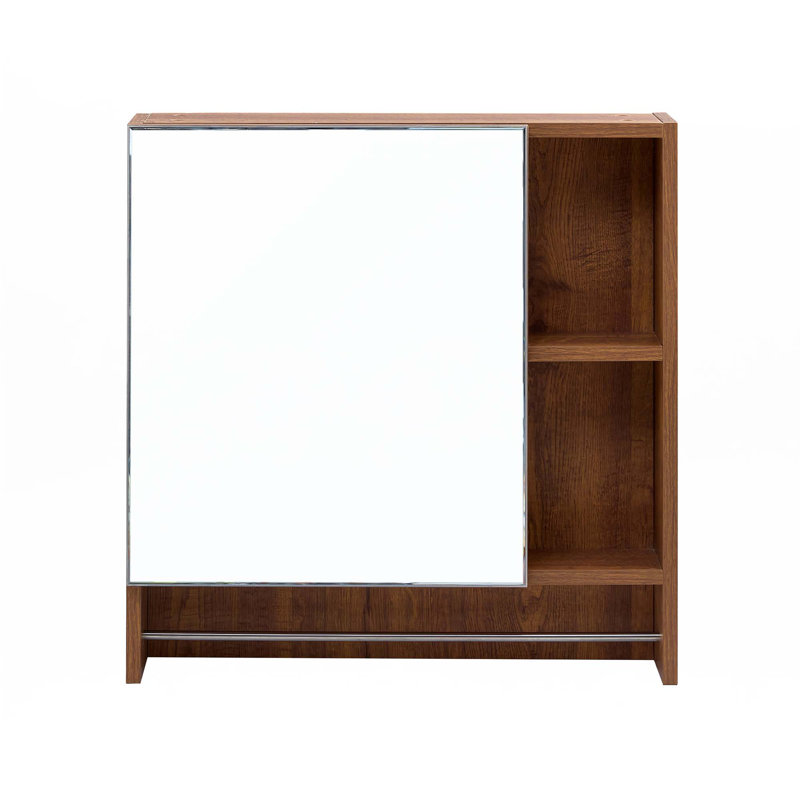 Armoire à pharmacie murale pour salle de bain, Noyer brun