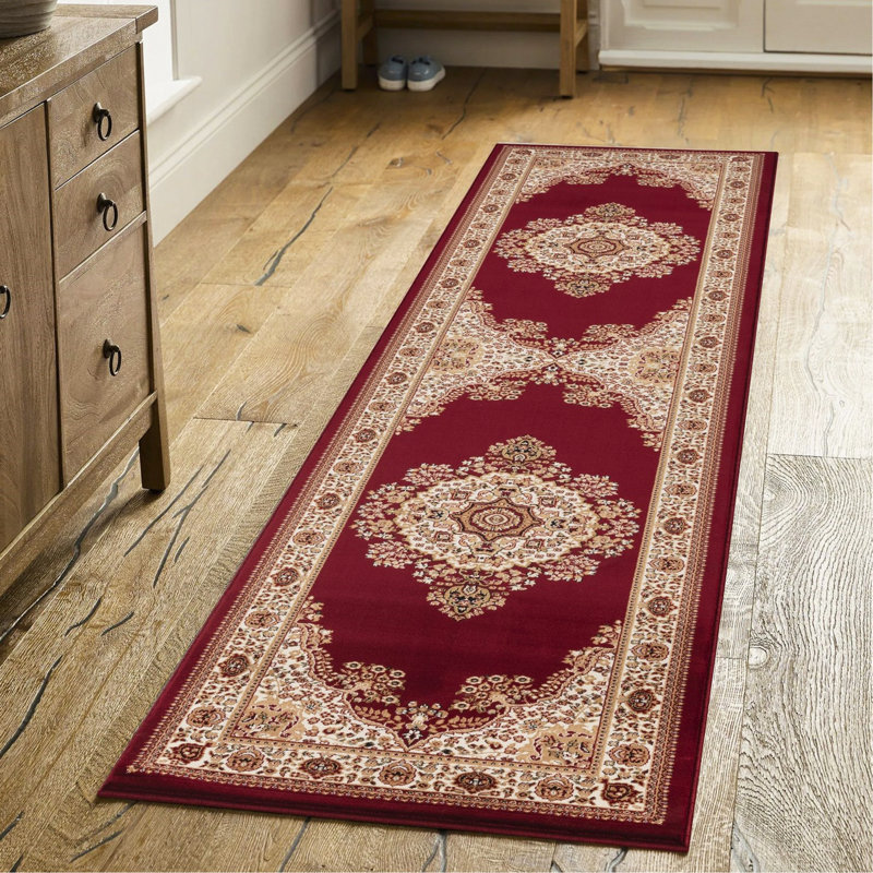 Red Area Rug, Runner 2'7" x 9'10"