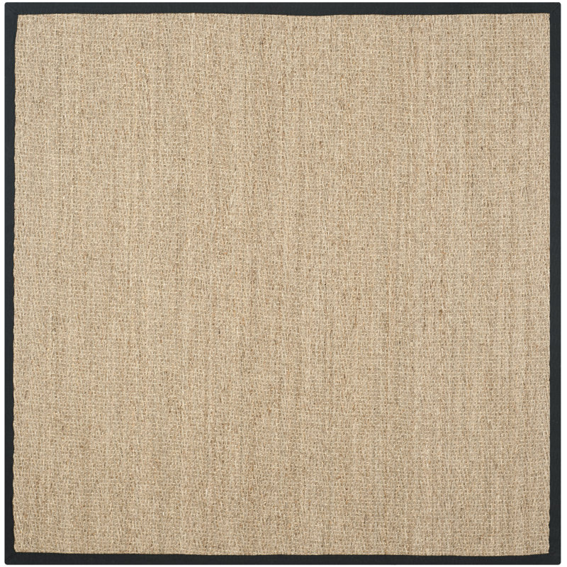 Tapis naturel / noir Hervey Bay, Carré 4 pi
