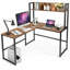L-Shaped Metal Base Writing Desk-21018368