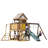 Dolphin Playground Backyard Swing Set With Slide | Durable Steel & Plastic Design For Active Family Play