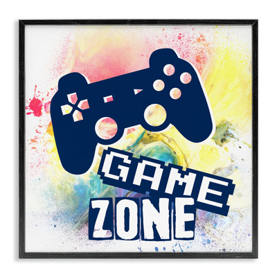 Game Zone on Modern Splatter Framed Giclee, design by Marcus Prime