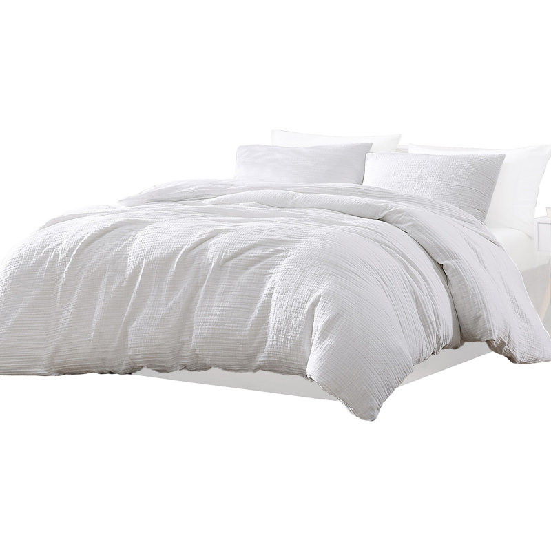  Microfiber 3 Piece Comforter, King Comforter + 2 King Shams, White