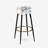 White And Blue Damask Facade Splendour - Floral Bar Stools Set Of 2