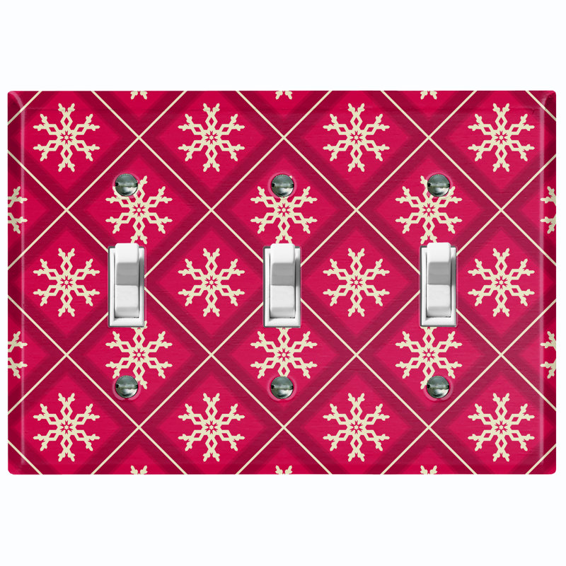 Plaque murale d'interrupteur à bascule Christmas 3-Gang, H 4,5 po x l 6,375 po x P 0,15 po