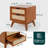  Ailia Solid Wood Nightstand Fully Assembled, 2-Drawer Nightstand, Side Table-1633292337