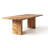 Nut-brown Rectangular Solid Wood Dining Table-1829412242