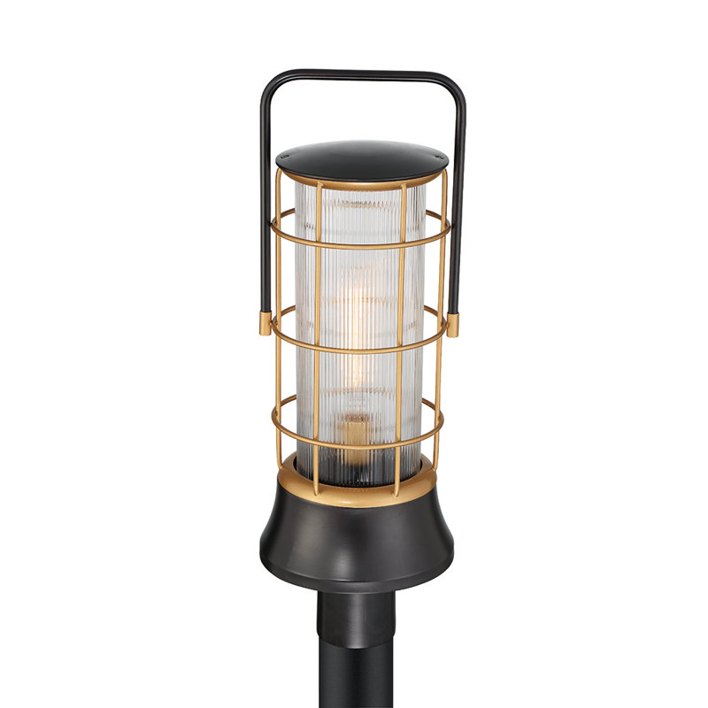 1 light Lantern in Oil rubbed bronze + gold