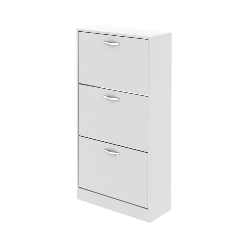 12 Pair Shoe Storage Cabinet, White