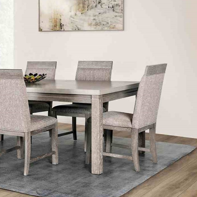 Chaise d'appoint de style transitionnel 2 pièces avec chaise rembourrée deux tons gris et gris pierre