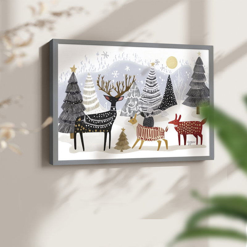 Art de Noël - XLI - Reproduction encadrée - Restickable, H 16 po x l 20 po, Gris