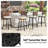 Swivel Outdoor Bar&Counter Stool with Cushion(Set of 4)