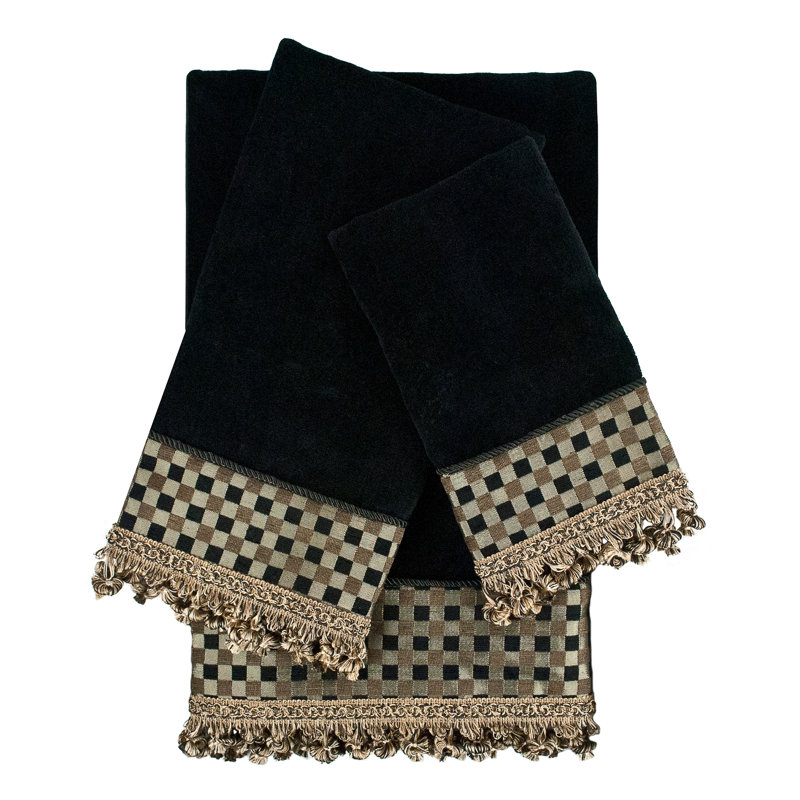 Ensemble de serviettes en coton 3 pièces 100% ornée Deltoro