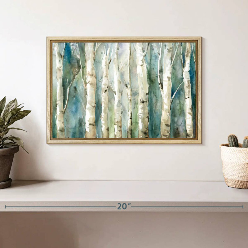 Birch River Walk, Cadre flottant en bois naturel, 13 po x 9 po