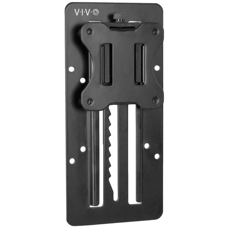 Black Steel Adjustable VESA Monitor Riser Bracket