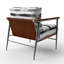 Chaise d'appoint moderne - Fauteuil gris et gris avec lignes Featherlight-11304083