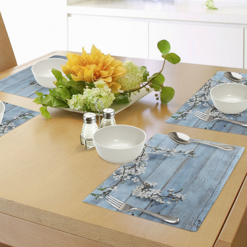 Ensemble de 8 napperons en bois East Urban Home