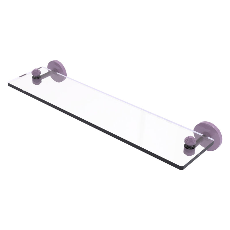 Tablette de meuble-lavabo en verre avec bords biseautés South Beach Collection, H 2,75 po x l 22 po x P 5 po, Lavande