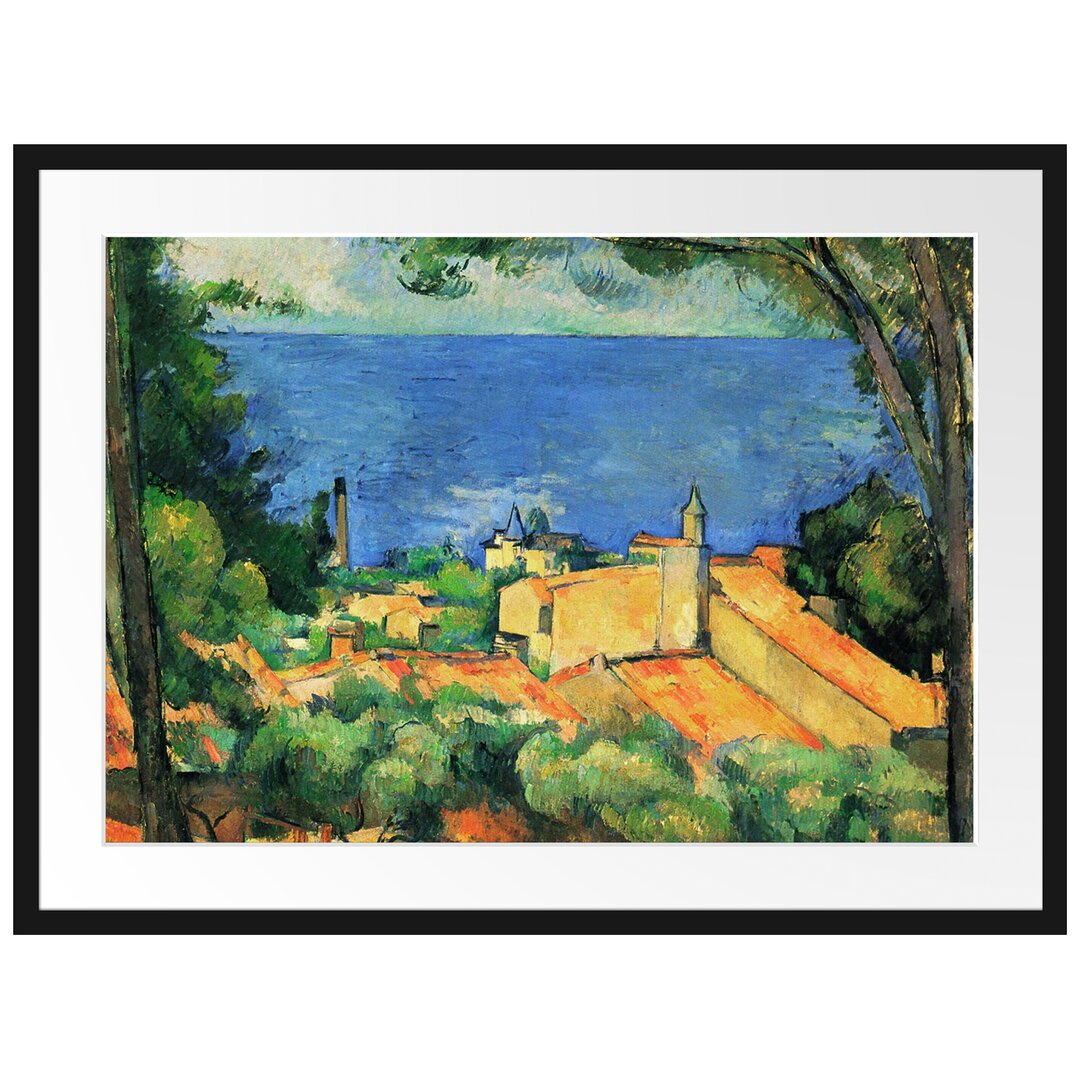 Gerahmter Kunstdruck L'estaque von Paul Cezanne