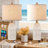 22" Coastal Touch Control Bedside Table Lamps with Dual USB Ports and Bulbs-1430272074