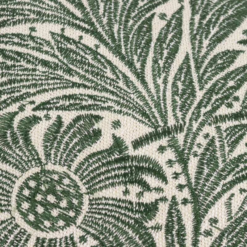 Marigold Floral Rectangular Throw Pillow Cover, Green