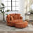 Upholstered Barrel Chair With Ottoman-100891571
