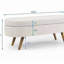 Banc de rangement repose-pieds ovale avec pieds en bois-352851056