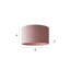 20cm H Velvet Drum Pendant Shade ( Screw On )-619335848-664550223