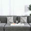 Fauteuil sans accoudoirs - chenille grise - pieds fuselés - oreiller inclus-1562054182