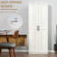 Garde-manger de 63 po avec 5 tablettes, 2 portes et armoire de rangement réglable blanche antique pour la salle à manger